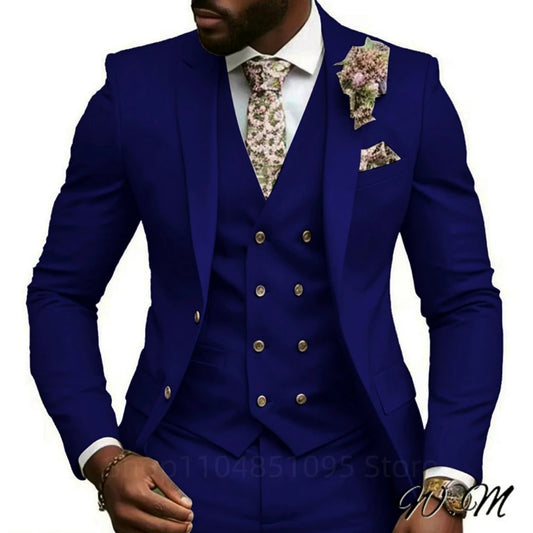 AMEHE Cool high quality 3Pcs Elegant Suits for Men