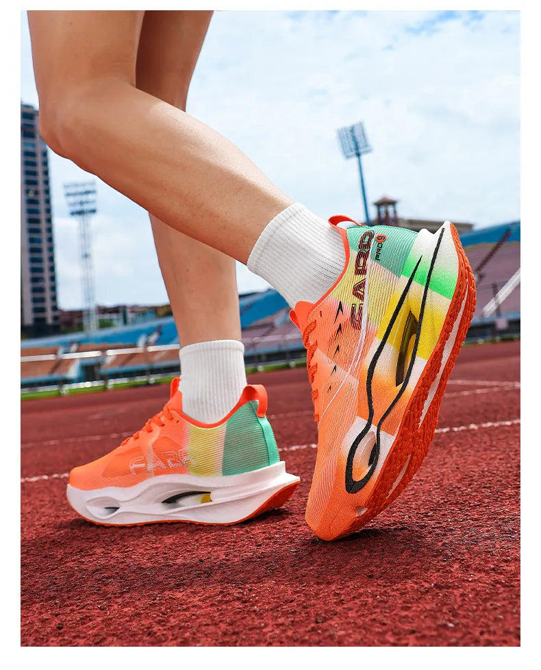 Carbon Plate Running Shoes – Lightweight Breathable Marathon Sneakers for Men & Women, Athletic Training Shoes