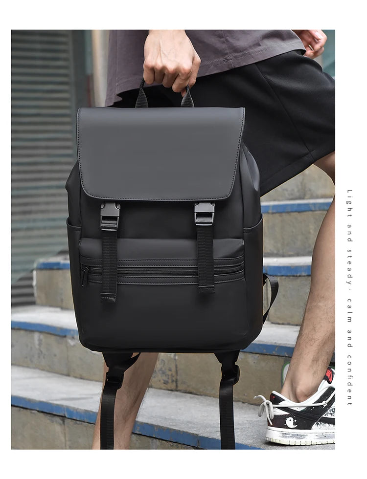 Men's Black Fashion Backpack – Spacious & Durable for Business & Travel