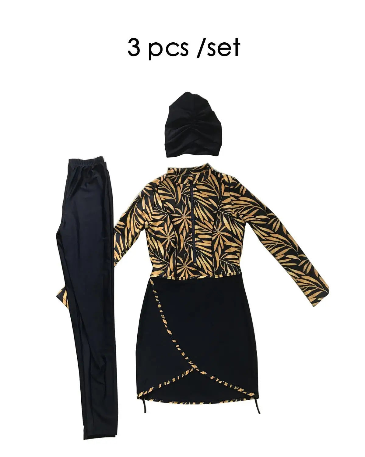 AMEHE Women's Modest Long-Sleeve Burkini Swimwear with Hijab
