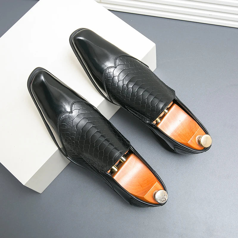 Men’s Shiny Leather Chelsea Shoes – Elegant & Versatile Footwear