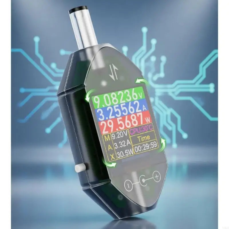 Digital Battery Tester Meter – Real-Time Current & Power Monitor with Rotatable Color Display
