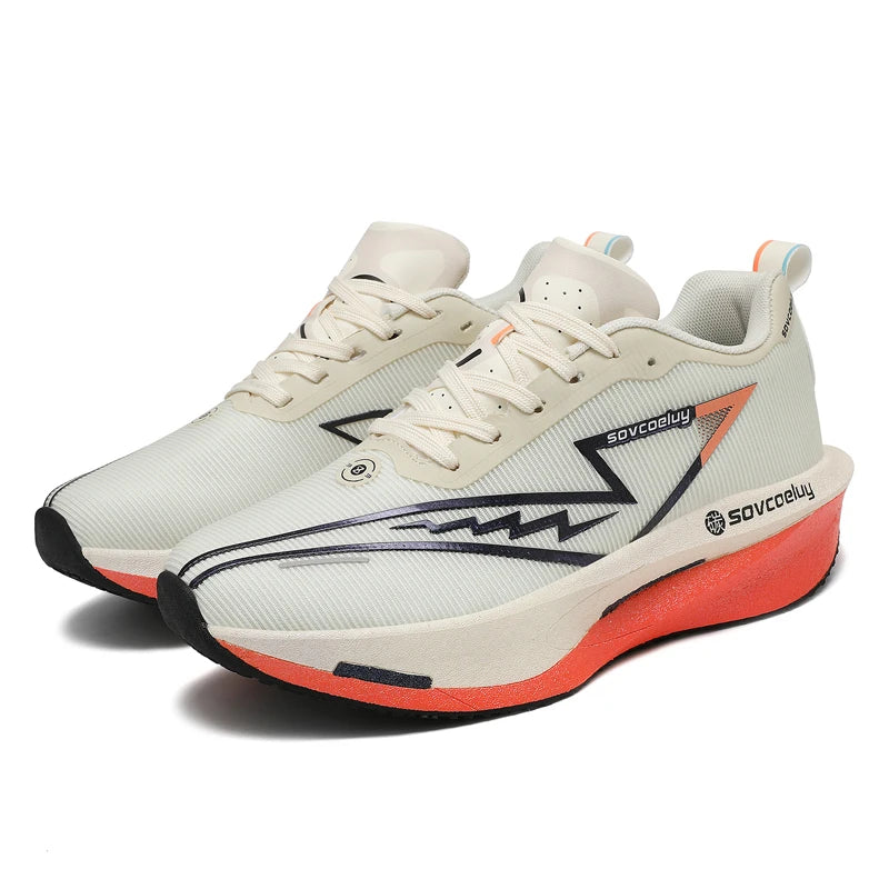 Carbon Plate Running Shoes – Lightweight Breathable Marathon Sneakers for Men & Women, Athletic Non-Slip Training Shoes
