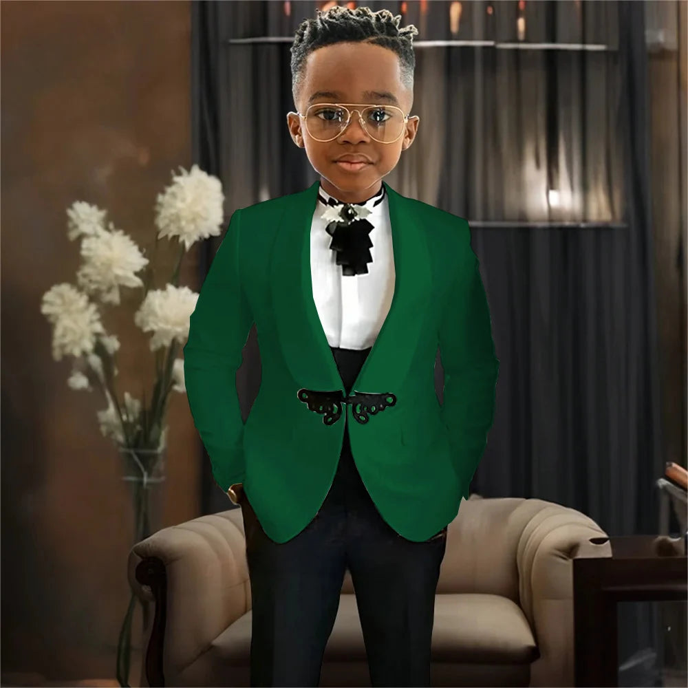 AMEHE Boys’ Luxury 3-Piece Tuxedo
