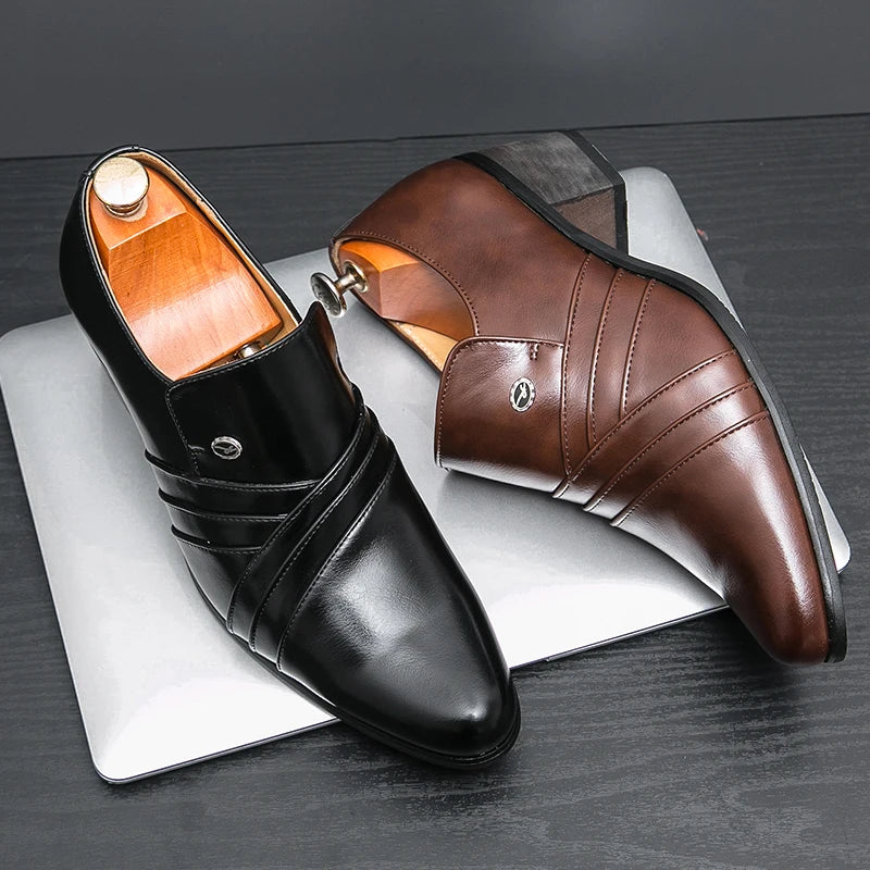 High-End Men’s Formal Shoes – Business & Wedding Leather Shoes