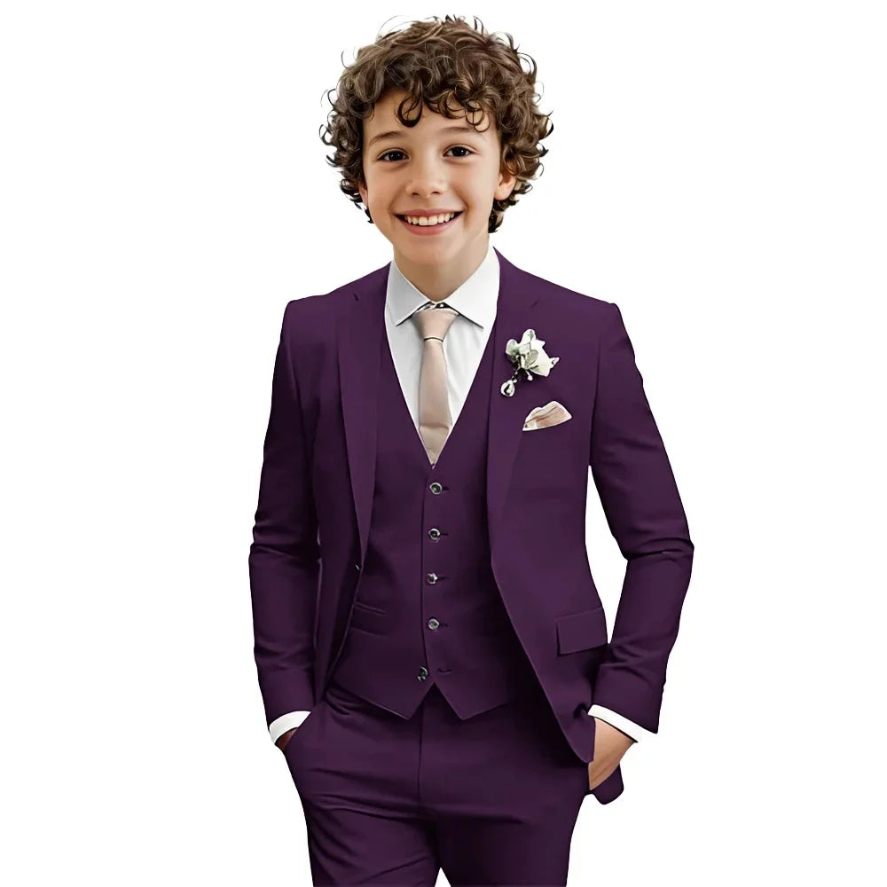 AMEHE Boys’ 3-Piece Formal Suit Set