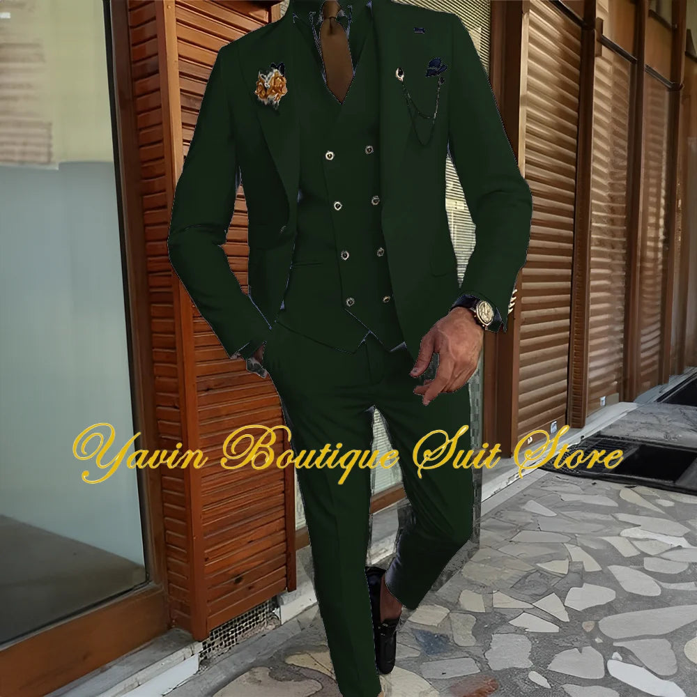 AMEHE Men’s Luxury 3-Piece Suit