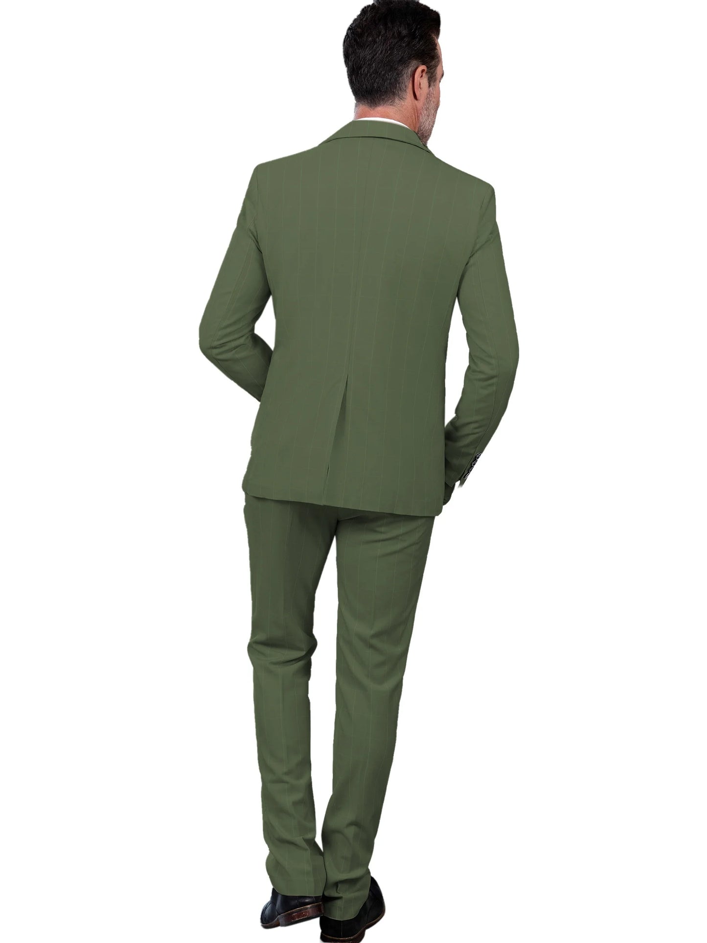 AMEHE Men’s Luxury 3-Piece Suit – Slim-Fit Double-Breasted Blazer, Vest & Pants for Weddings and Business