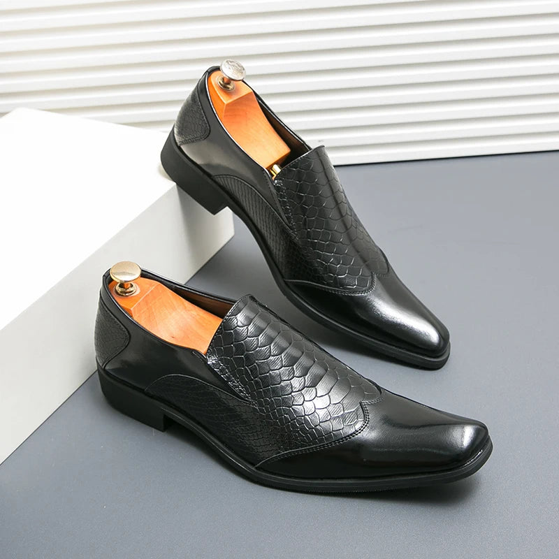 Men’s Shiny Leather Chelsea Shoes – Elegant & Versatile Footwear