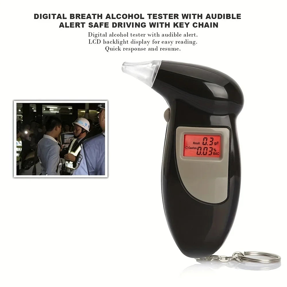 Digital Breath Alcohol Tester – Portable Blood Alcohol Content Analyzer with LCD Display