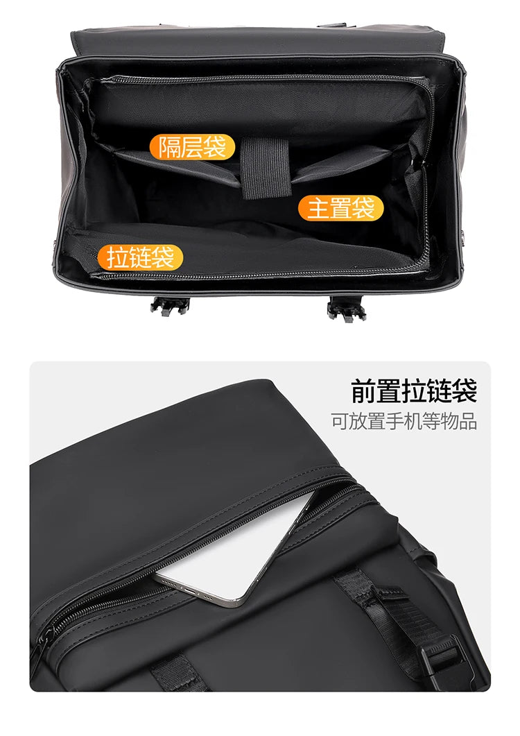Men's Black Fashion Backpack – Spacious & Durable for Business & Travel