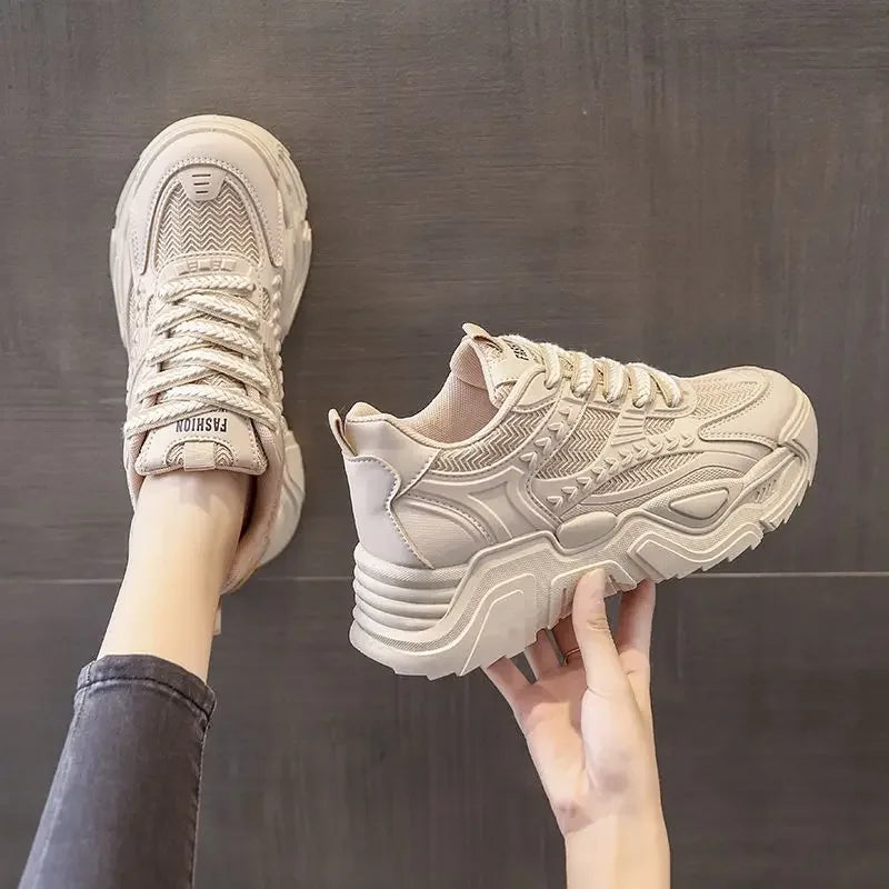 Ladies’ Designer Sports Sneakers – High Platform Footwear