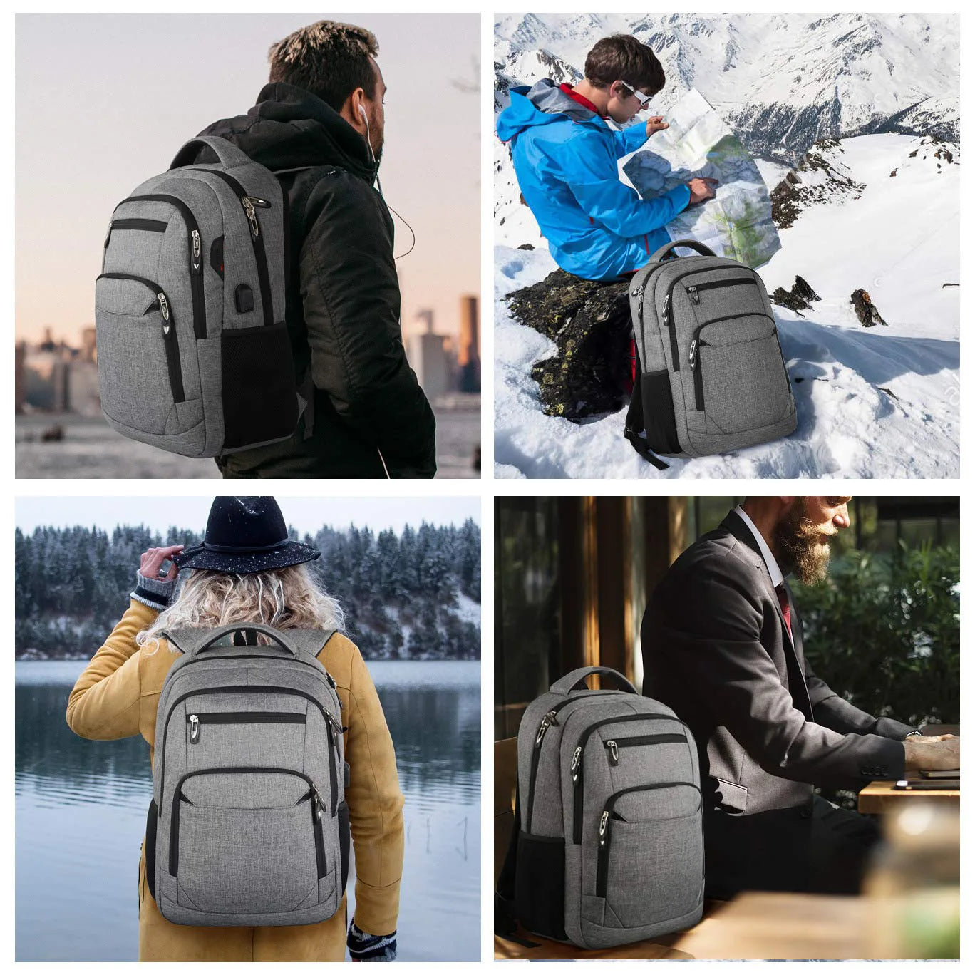 Men's Ergonomic Waterproof Travel Backpack