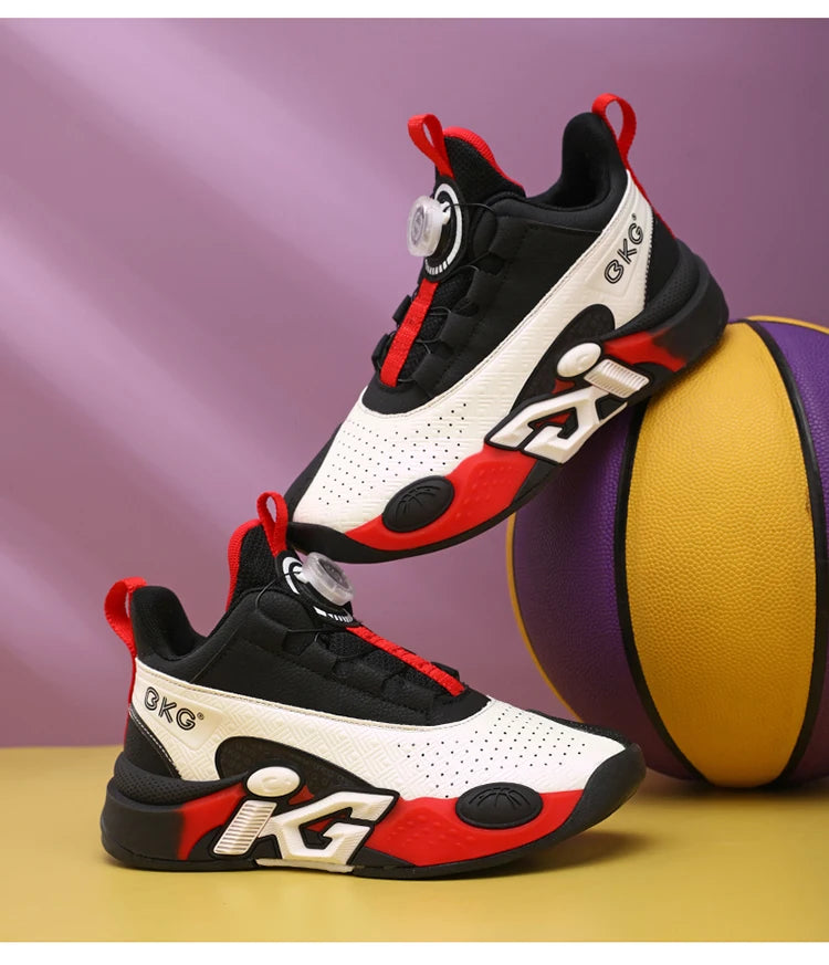 Children’s Youth Basketball Sneakers – Breathable Leather Footwear