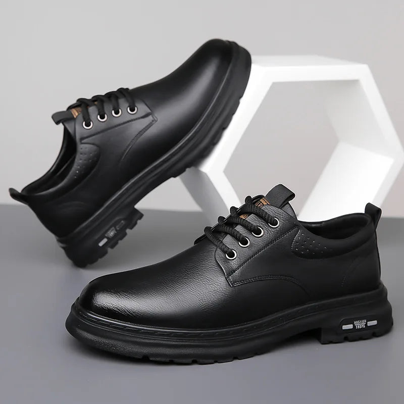 Men’s Retro Platform Loafers – Spring/Autumn Casual Shoes