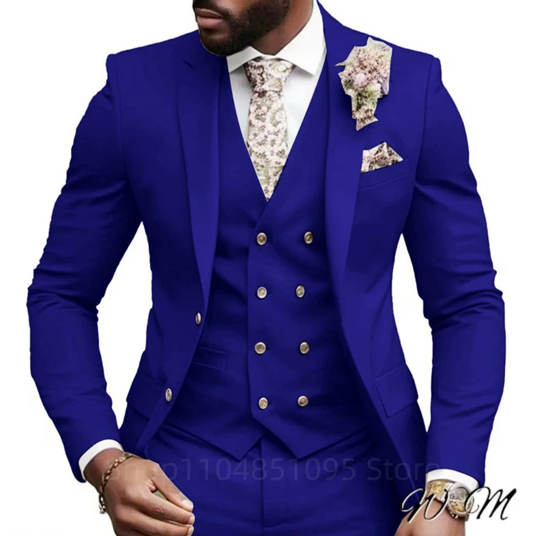 AMEHE Cool high quality 3Pcs Elegant Suits for Men
