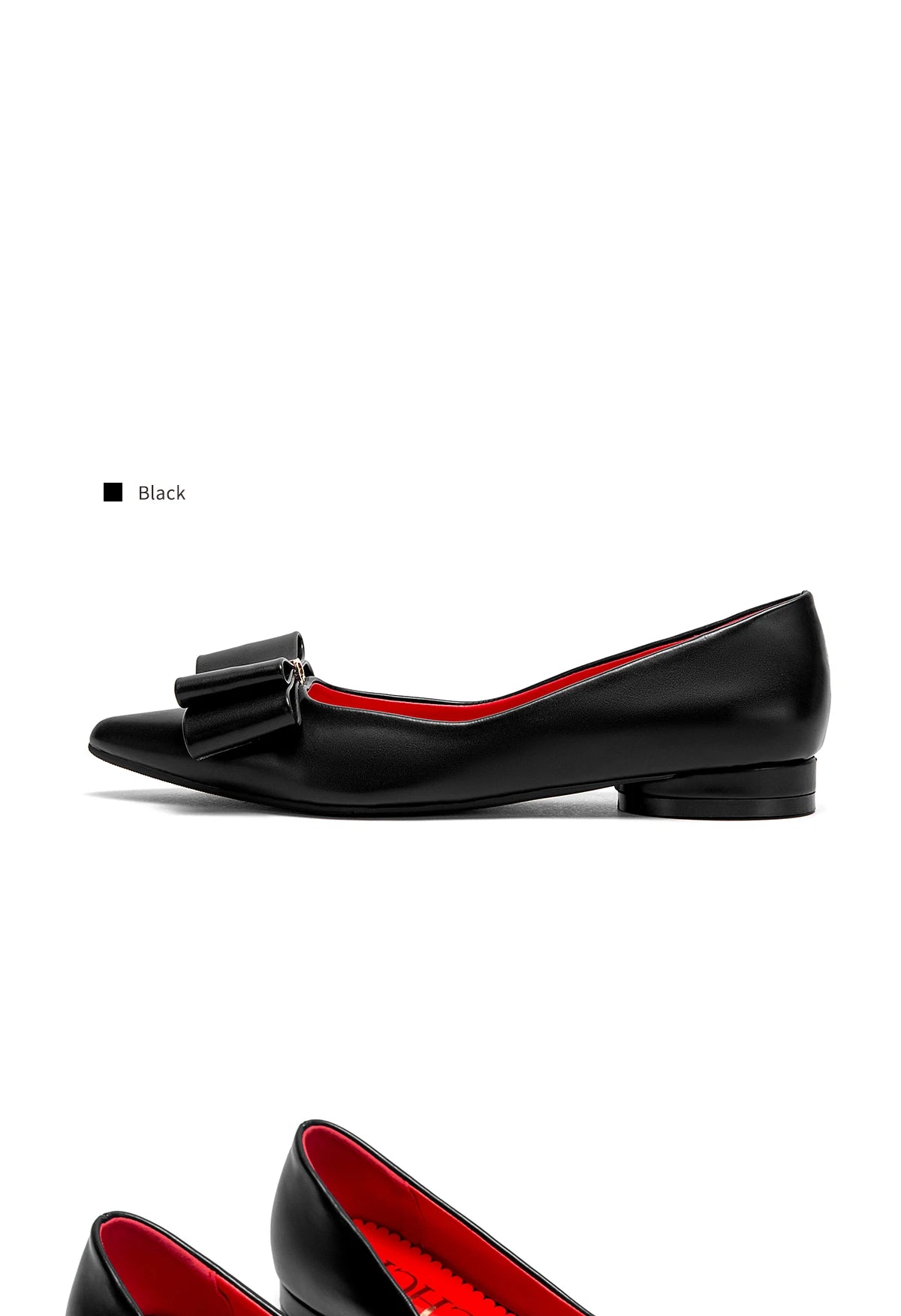 Women’s Fashion Flats – PU Leather, Bowknot Design