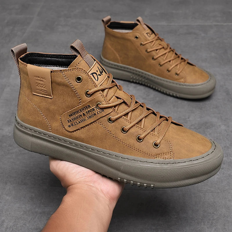 Men’s Trendy High-Top Shoes – Comfortable Business & Formal