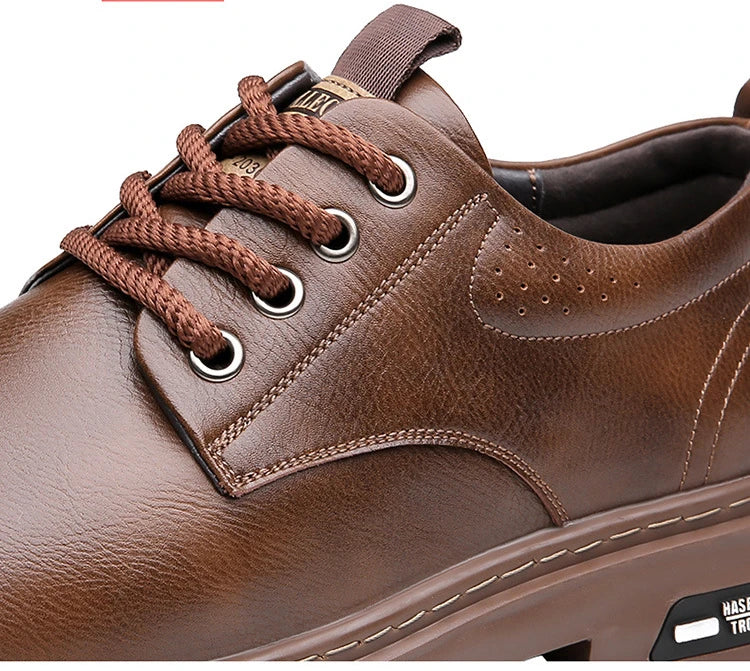 Men’s Retro Platform Loafers – Spring/Autumn Casual Shoes