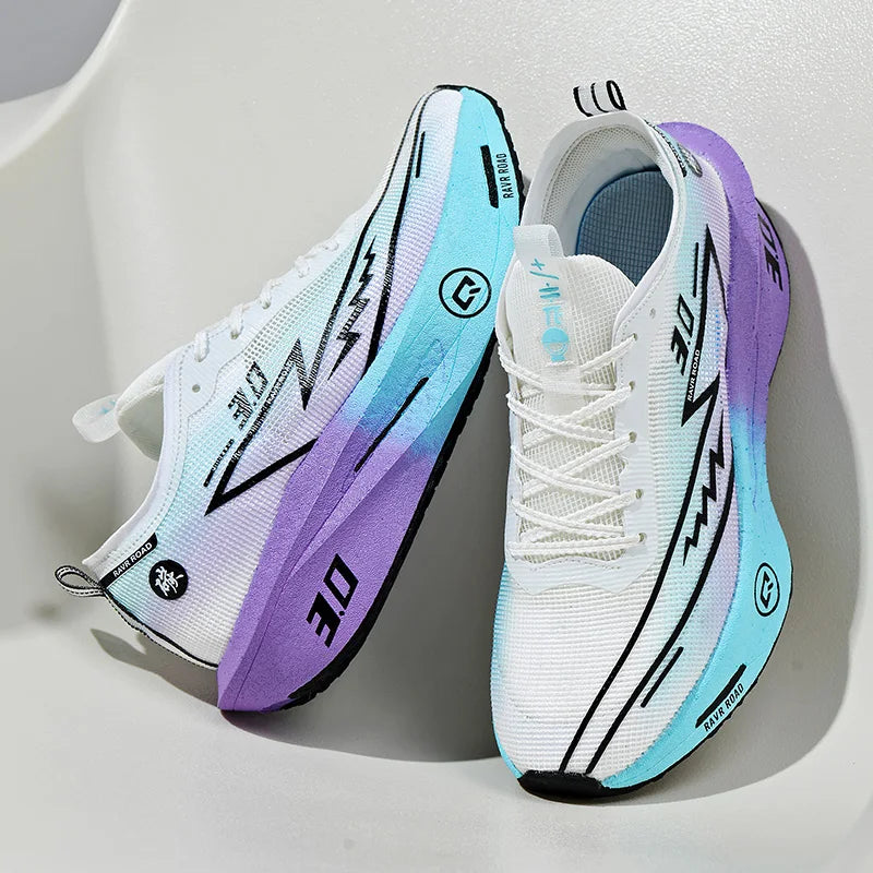 Carbon Plate Running Shoes – Lightweight Breathable Marathon Sneakers for Men & Women, Non-Slip Athletic Training Shoes