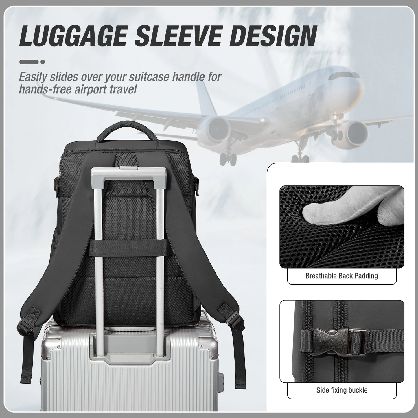 Waterproof Business & Travel Laptop Backpack (40x20x25)