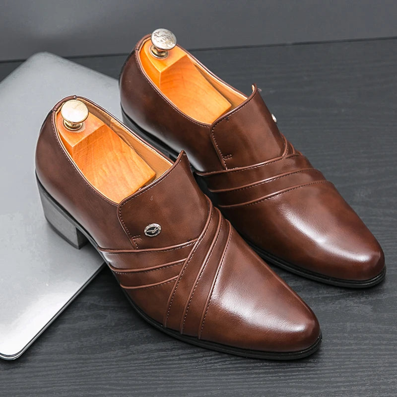 High-End Men’s Formal Shoes – Business & Wedding Leather Shoes