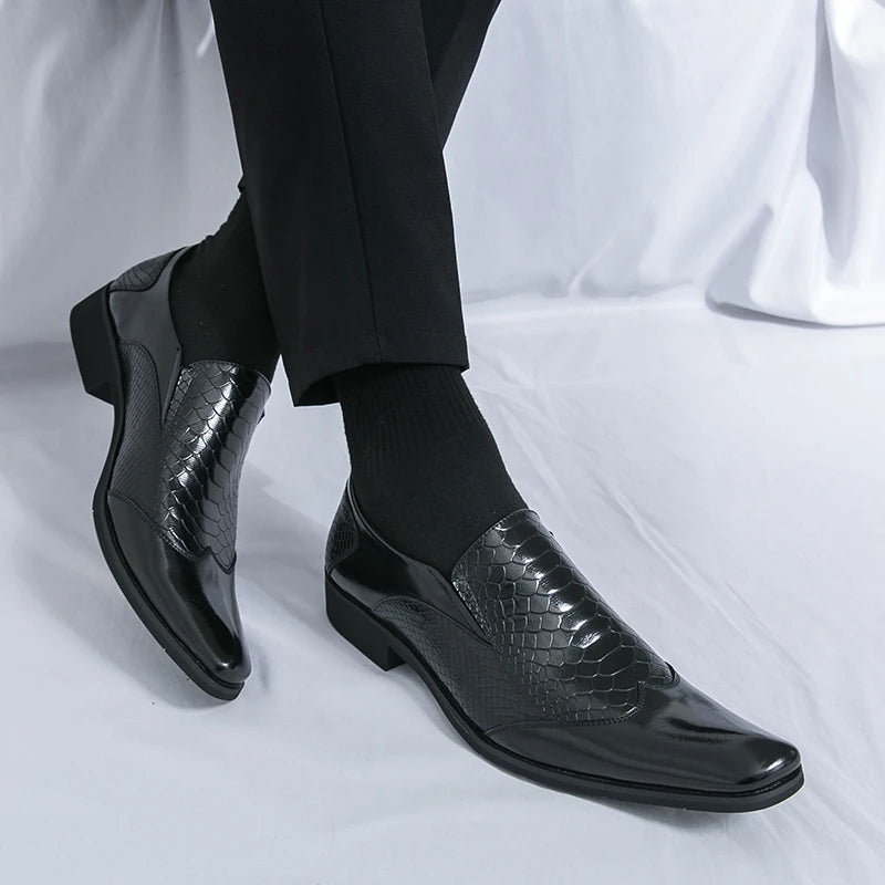 Men’s Shiny Leather Chelsea Shoes – Elegant & Versatile Footwear