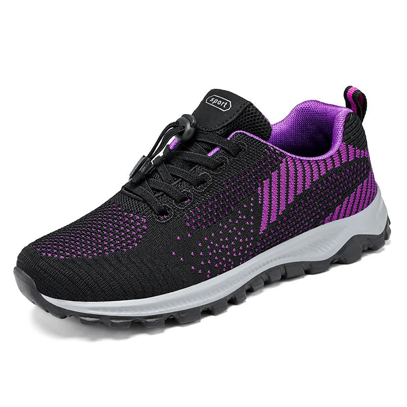 Women’s Platform Lace-Up Sneakers – Casual Running & Vulcanized Shoes