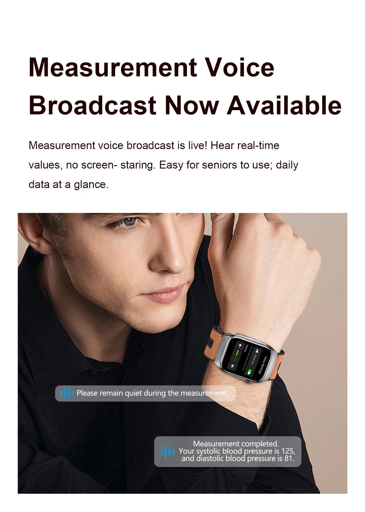 Smart Health Watch with ECG & Blood Pressure Monitoring – AMOLED Fitness Tracker Bracelet