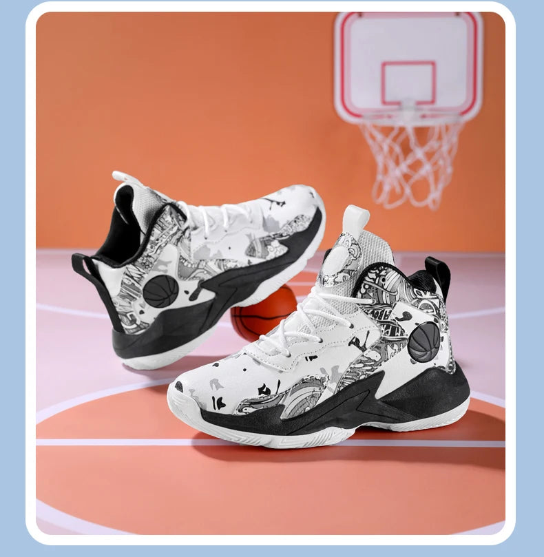 Children’s Basketball Shoes – High-Top, Anti-Slip Trainers