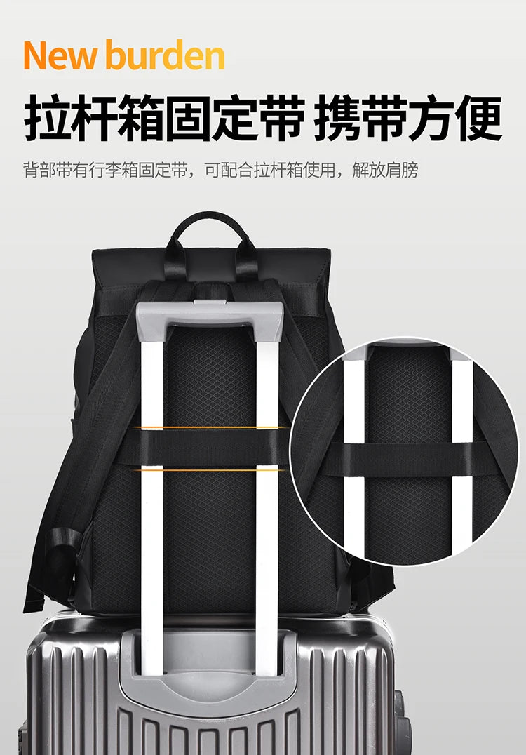 Men's Black Fashion Backpack – Spacious & Durable for Business & Travel