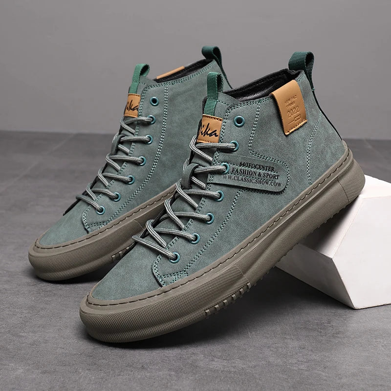 Men’s Trendy High-Top Shoes – Comfortable Business & Formal