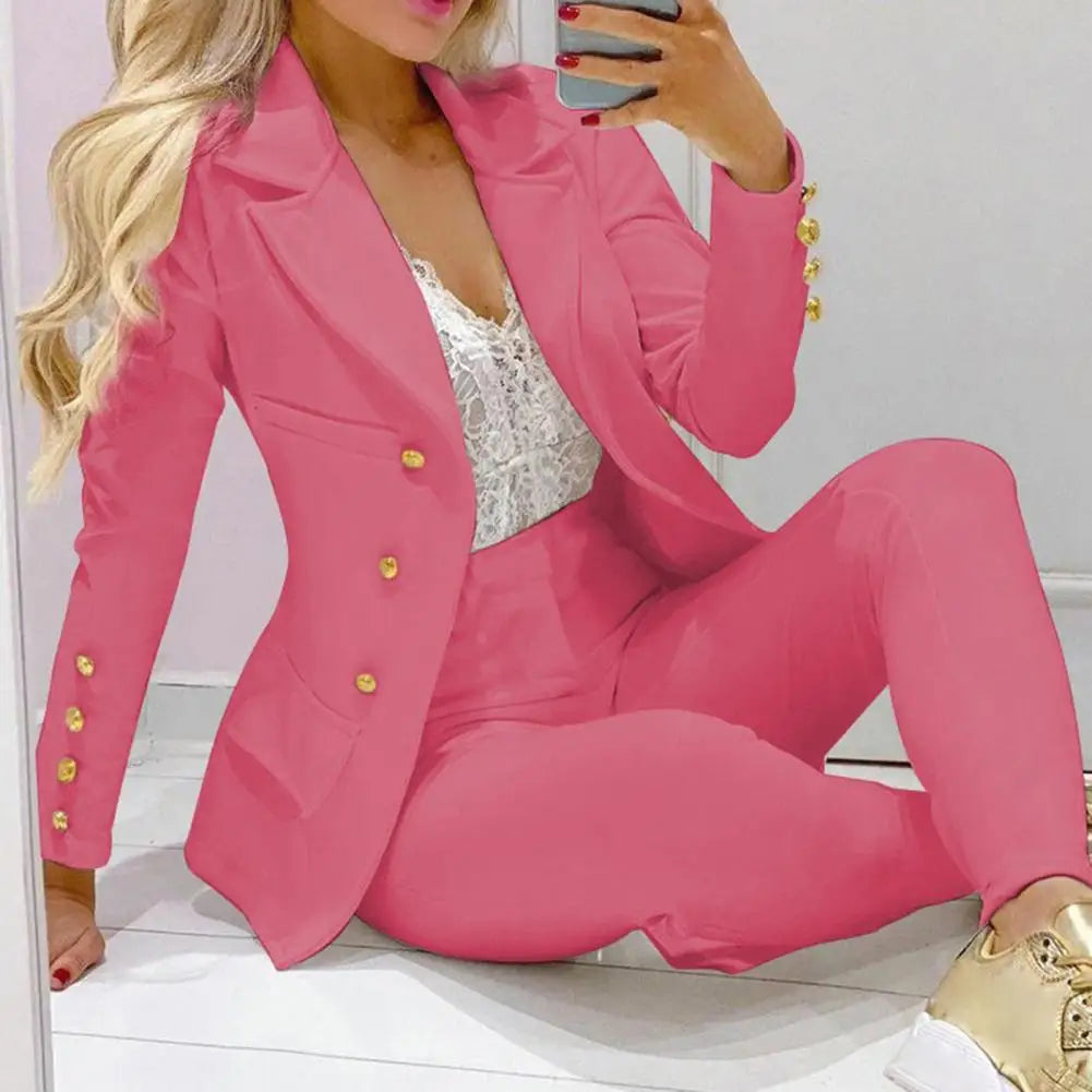 AMEHE Women’s 2-Piece Office Work Suit – Cardigan & Pants