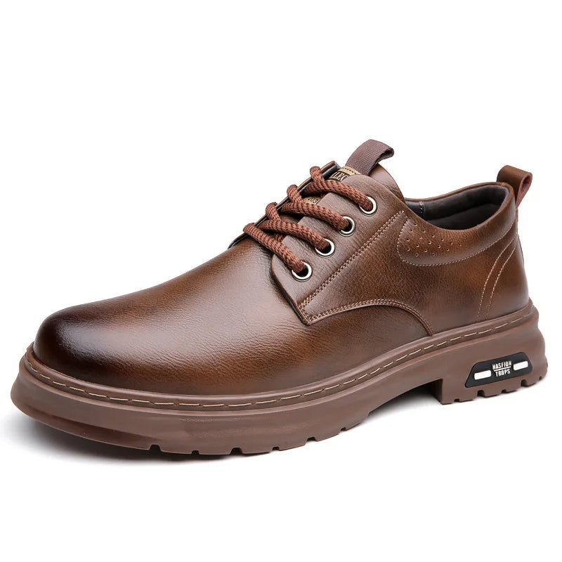 Men’s Retro Platform Loafers – Spring/Autumn Casual Shoes