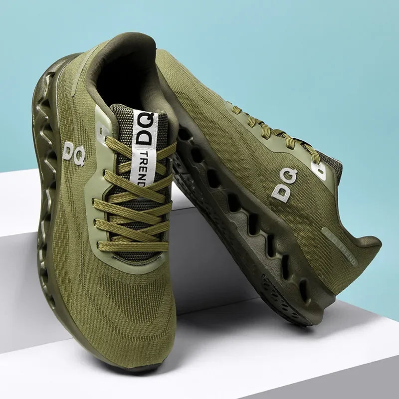 Fashion Cushioning Running Shoes – Lightweight Breathable Tennis & Sports Sneakers for Menual Walking Footwear
