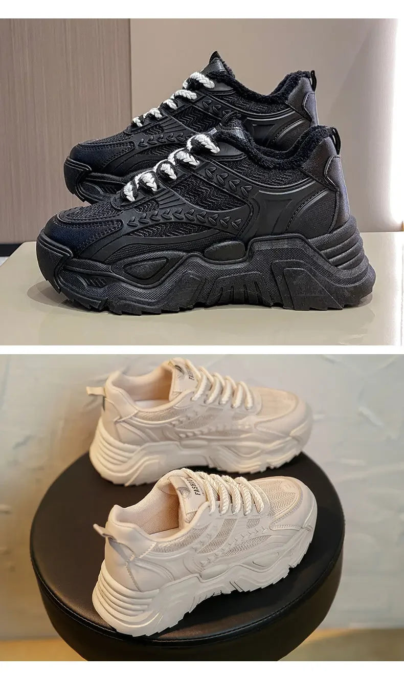 Ladies’ Designer Sports Sneakers – High Platform Footwear