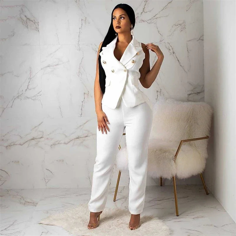 AMEHE Women’s 2-Piece Office Matching Suit Set