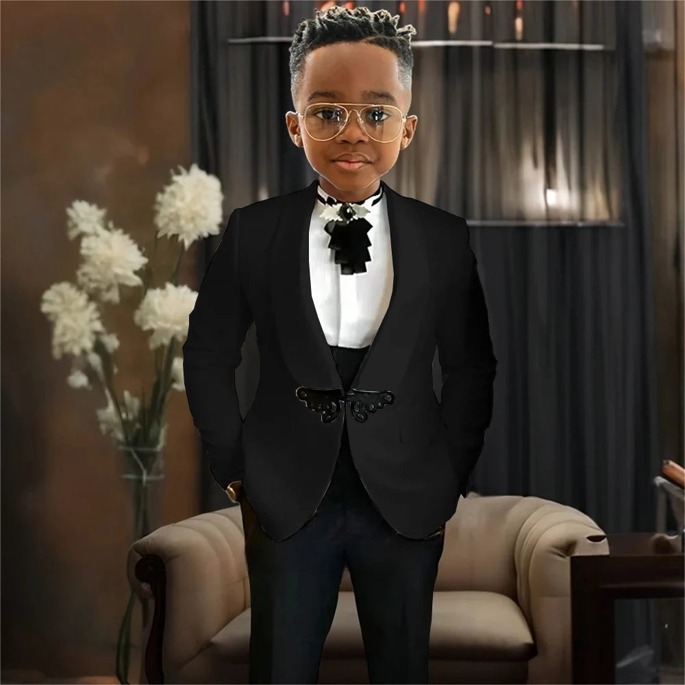 AMEHE Boys’ Luxury 3-Piece Tuxedo