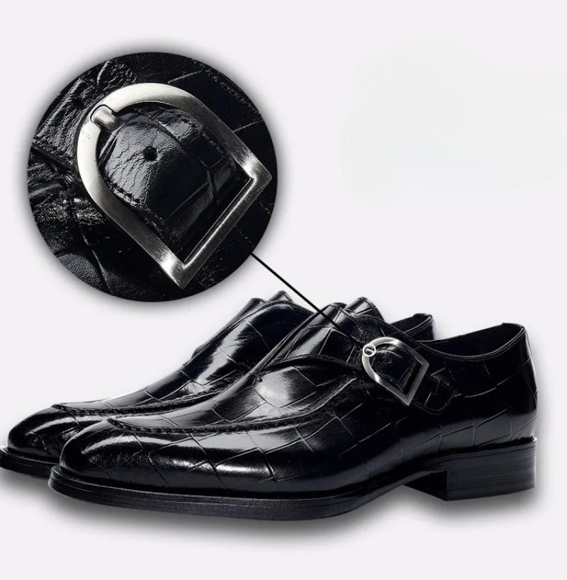 Men’s Business Oxford Shoes – Retro Carved Leather, Large Size