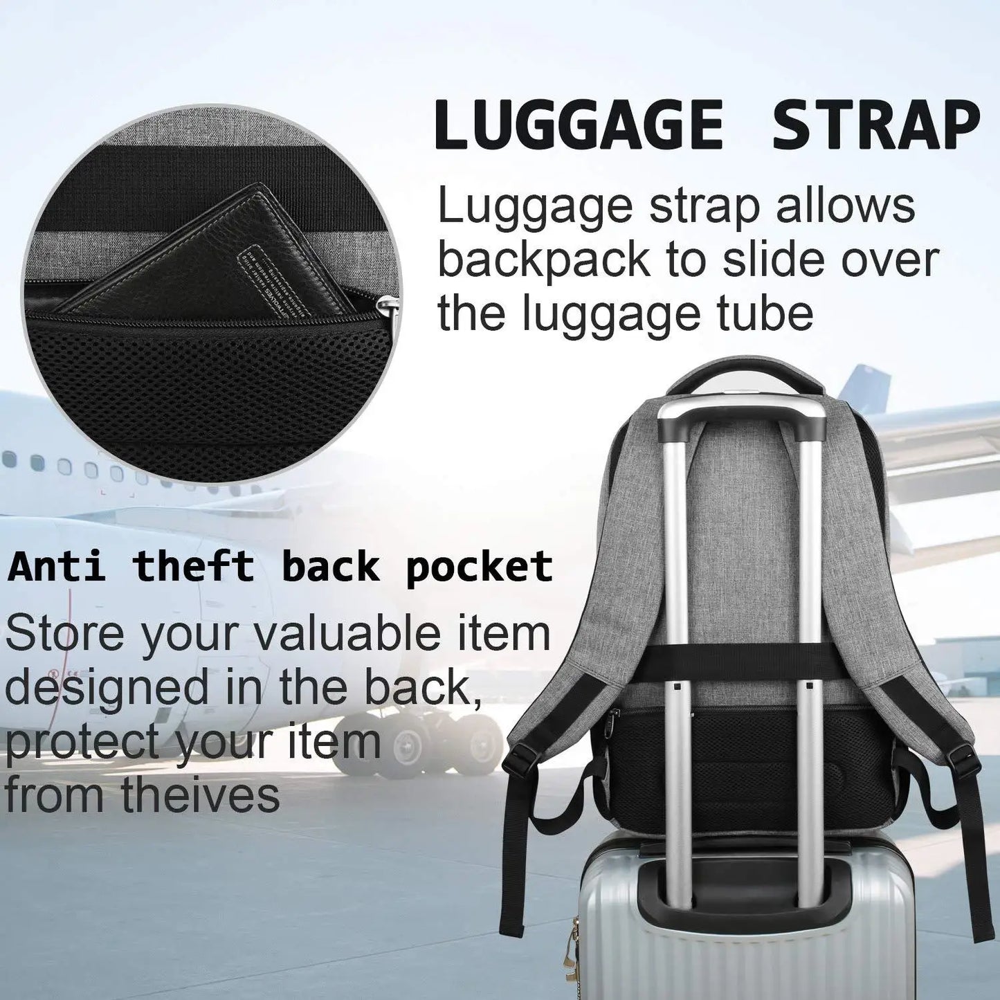 Men's Ergonomic Waterproof Travel Backpack
