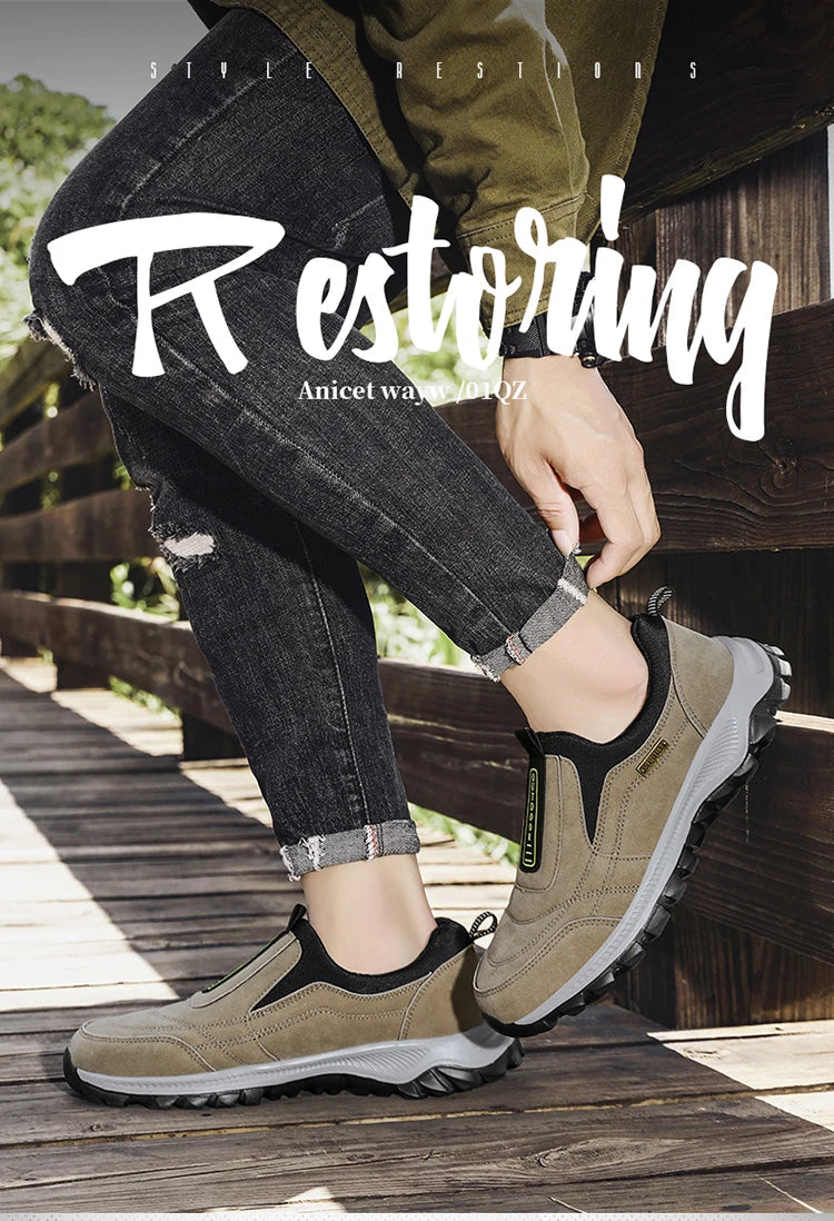 Men’s Lightweight Walking Shoes – Non-Slip Outdoor Hiking Sneakers for Comfort & Casual Wear