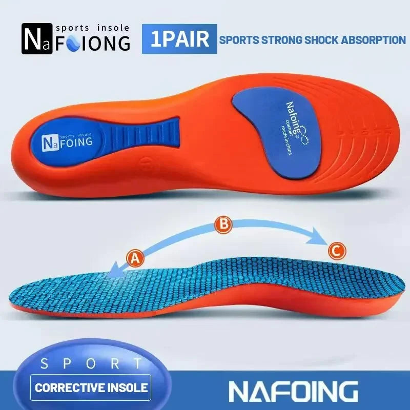 Orthopedic Sport Insoles for Shoes – Shock Absorption Breathable Deodorant Cushion Insoles for Running, Walking & Daily Comfort (Men & Women)