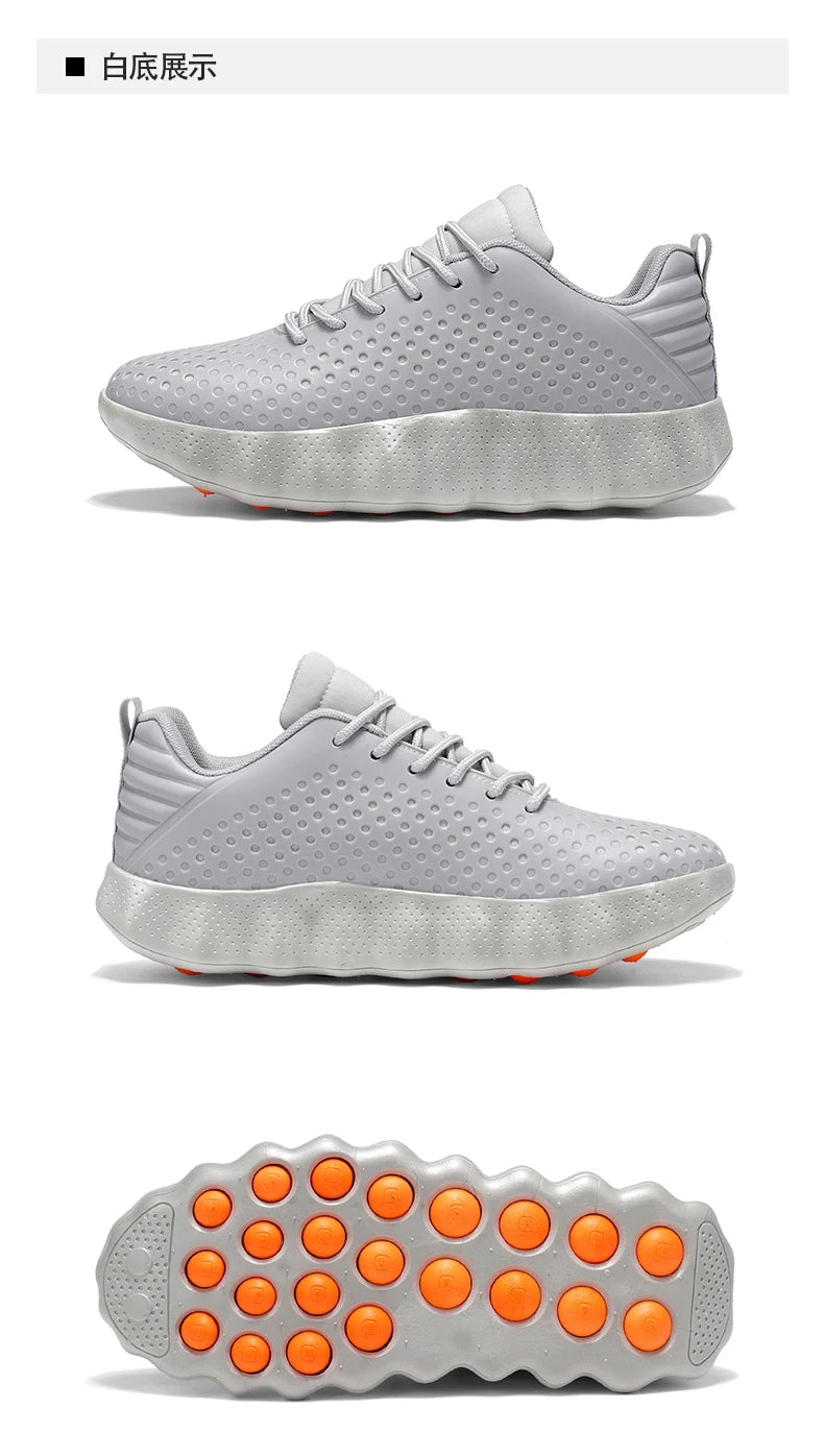 Men’s Cushioned Running Shoes – Breathable Thick Sole Non-Slip Sneakers