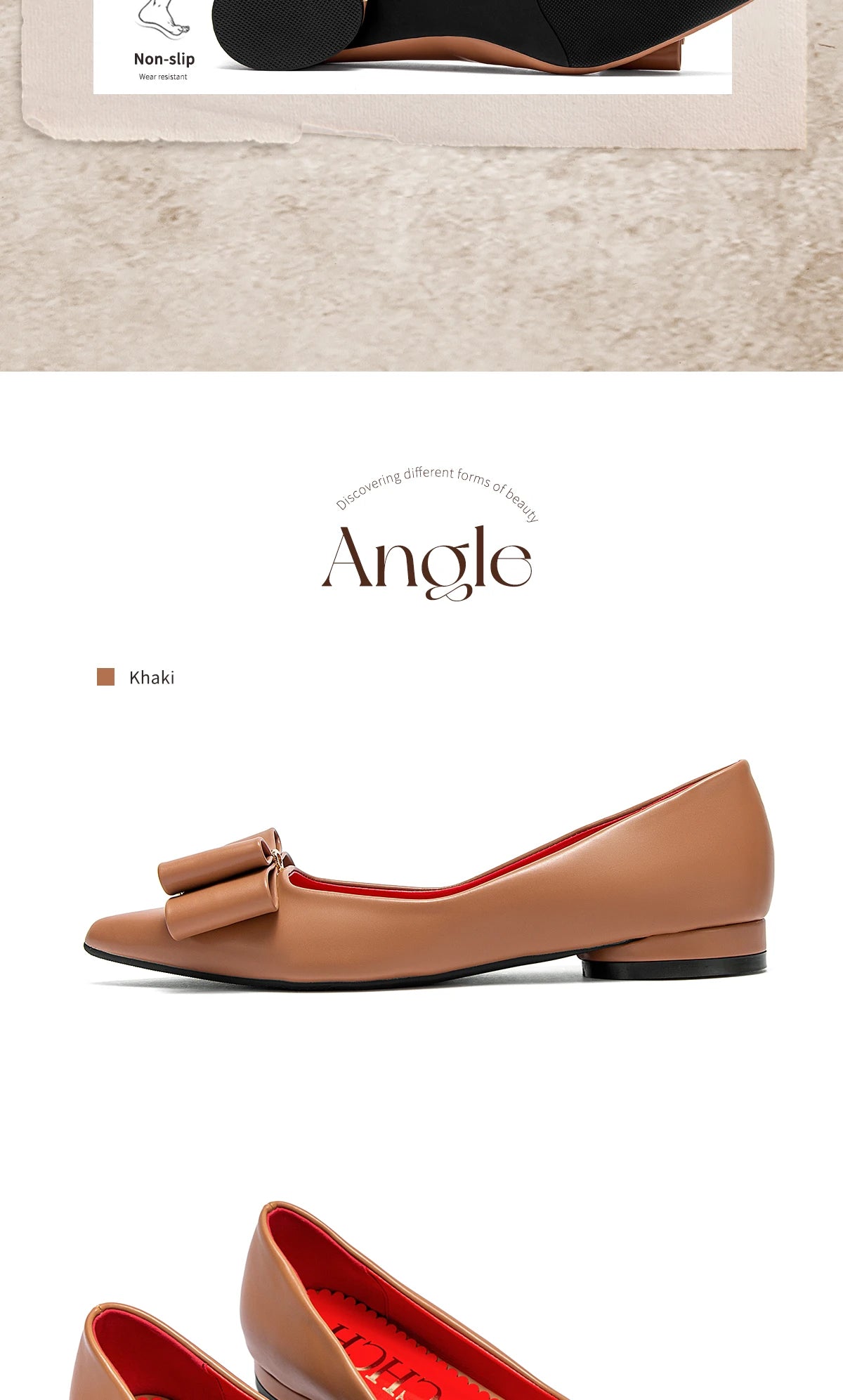 Women’s Fashion Flats – PU Leather, Bowknot Design