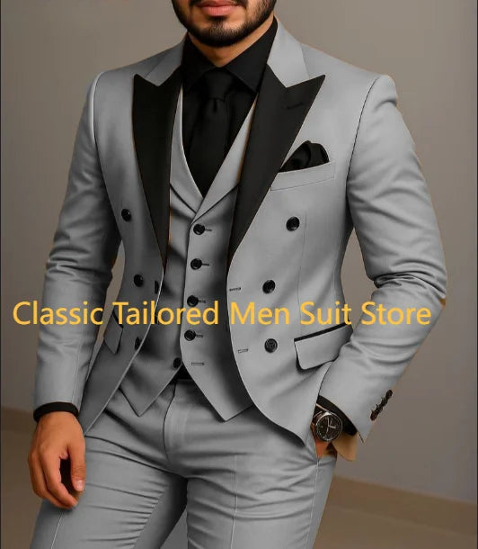 AMEHE Beige Wedding Luxury Suit
