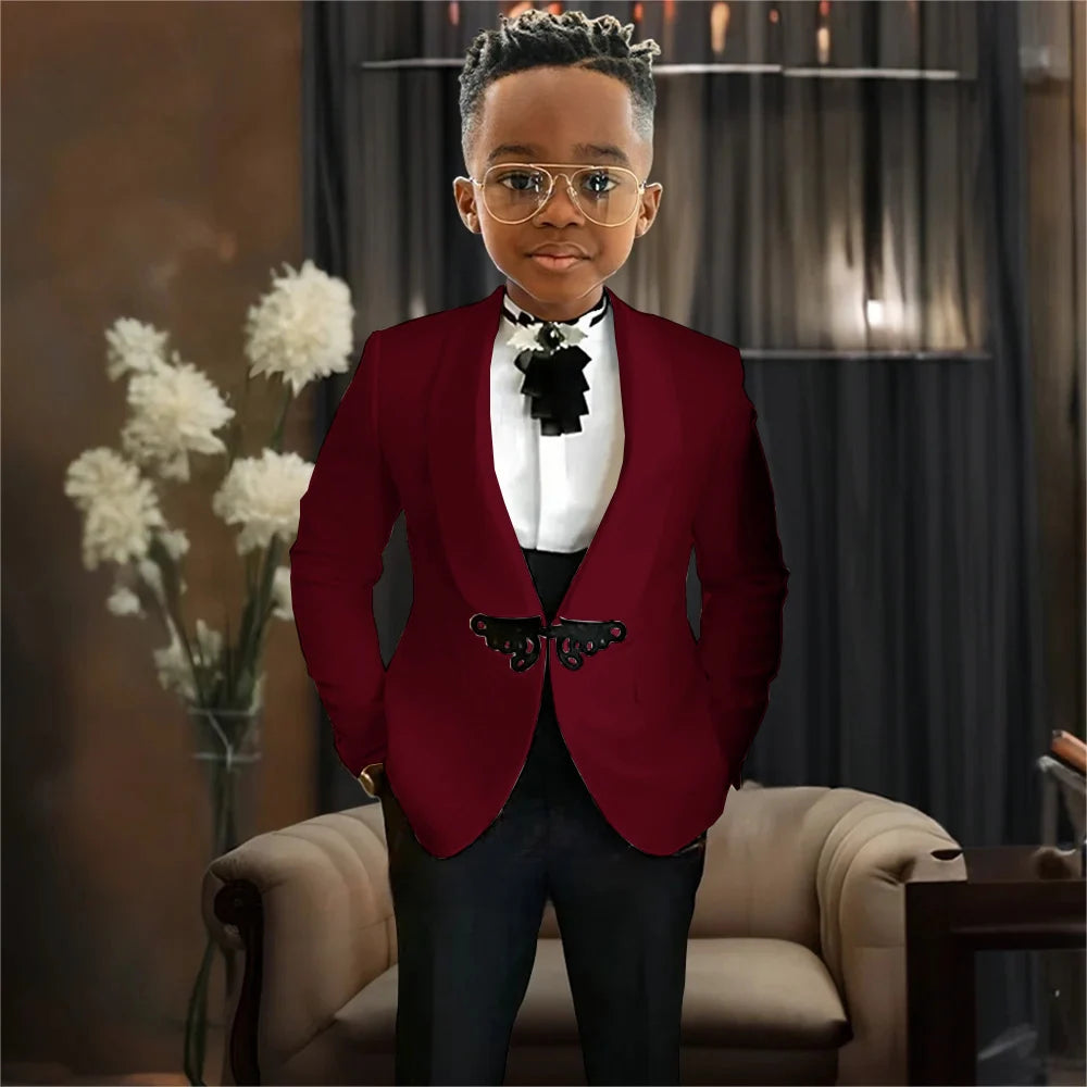 AMEHE Boys’ Luxury 3-Piece Tuxedo