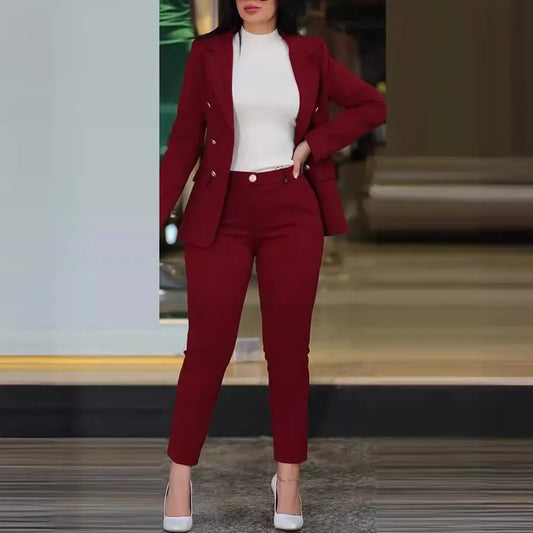 AMEHE Women’s Luxury 2-Piece Office Suit Set