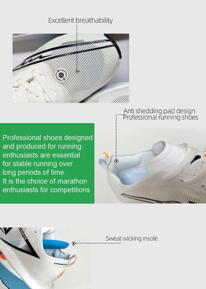Carbon Plate Running Shoes – Lightweight Breathable Marathon Sneakers for Men & Women, Non-Slip Athletic Training Shoes