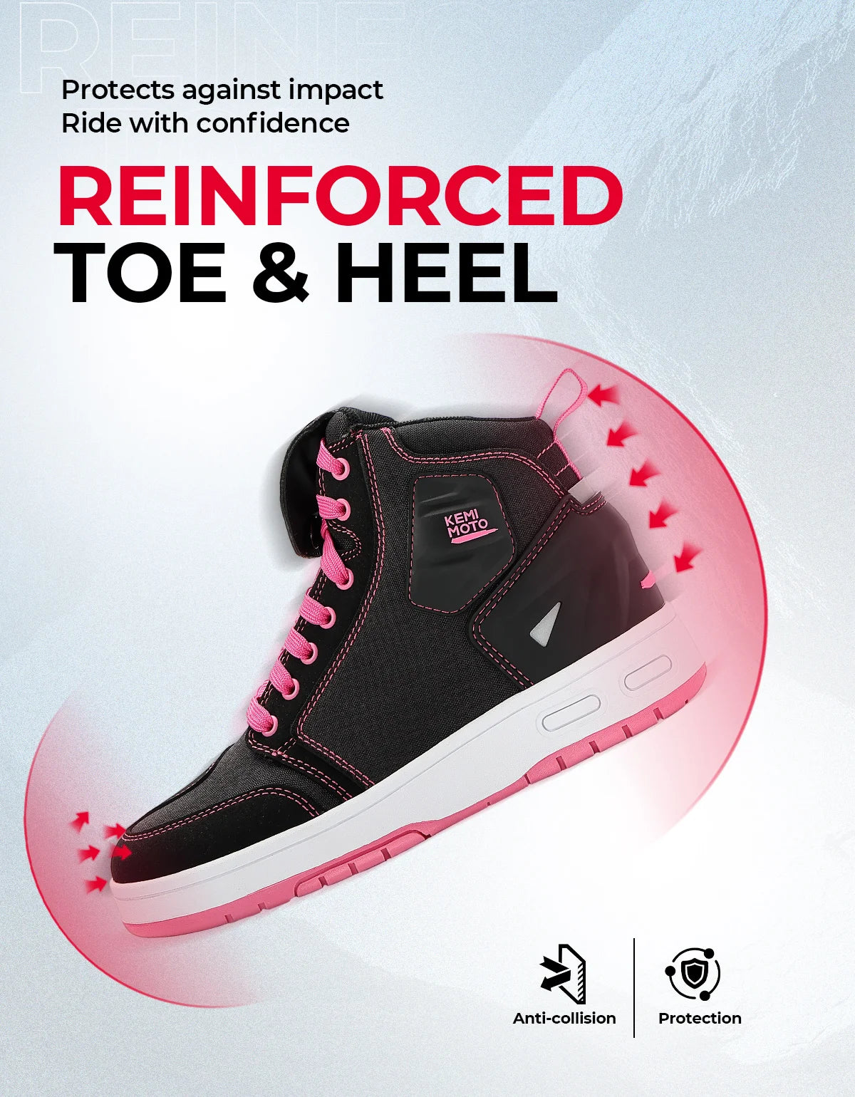 Women’s Motobike Shoes – Ankle & Toe Reinforced Safety