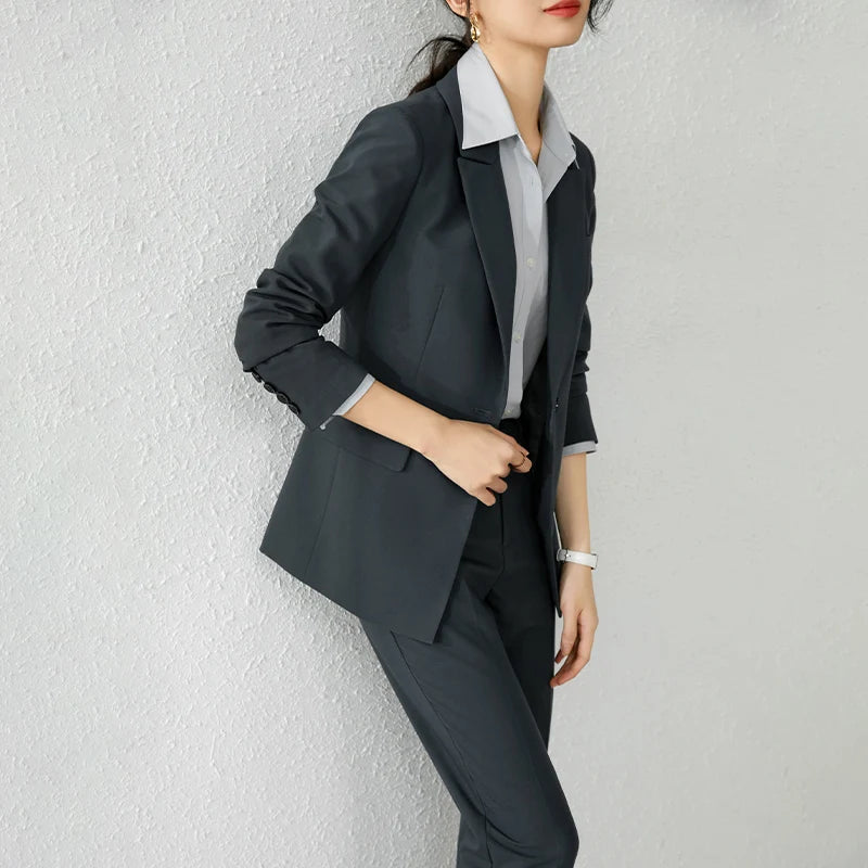 AMEHE Women’s Office Blazer & Pants Set – Stylish 2-Piece Outfit